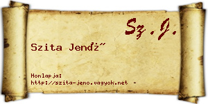 Szita Jenő névjegykártya