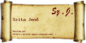 Szita Jenő névjegykártya